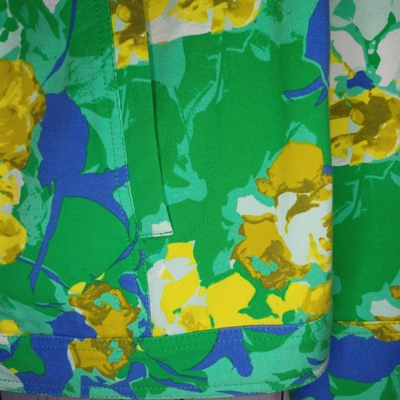Isaac Mizrah Live green floral print spring jacket - Picture 5 of 15